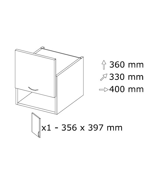 Seinäkaappi NO 4 HL L 400 x K 360 Seinäkaappi NO 4 HL L 400 x K 360